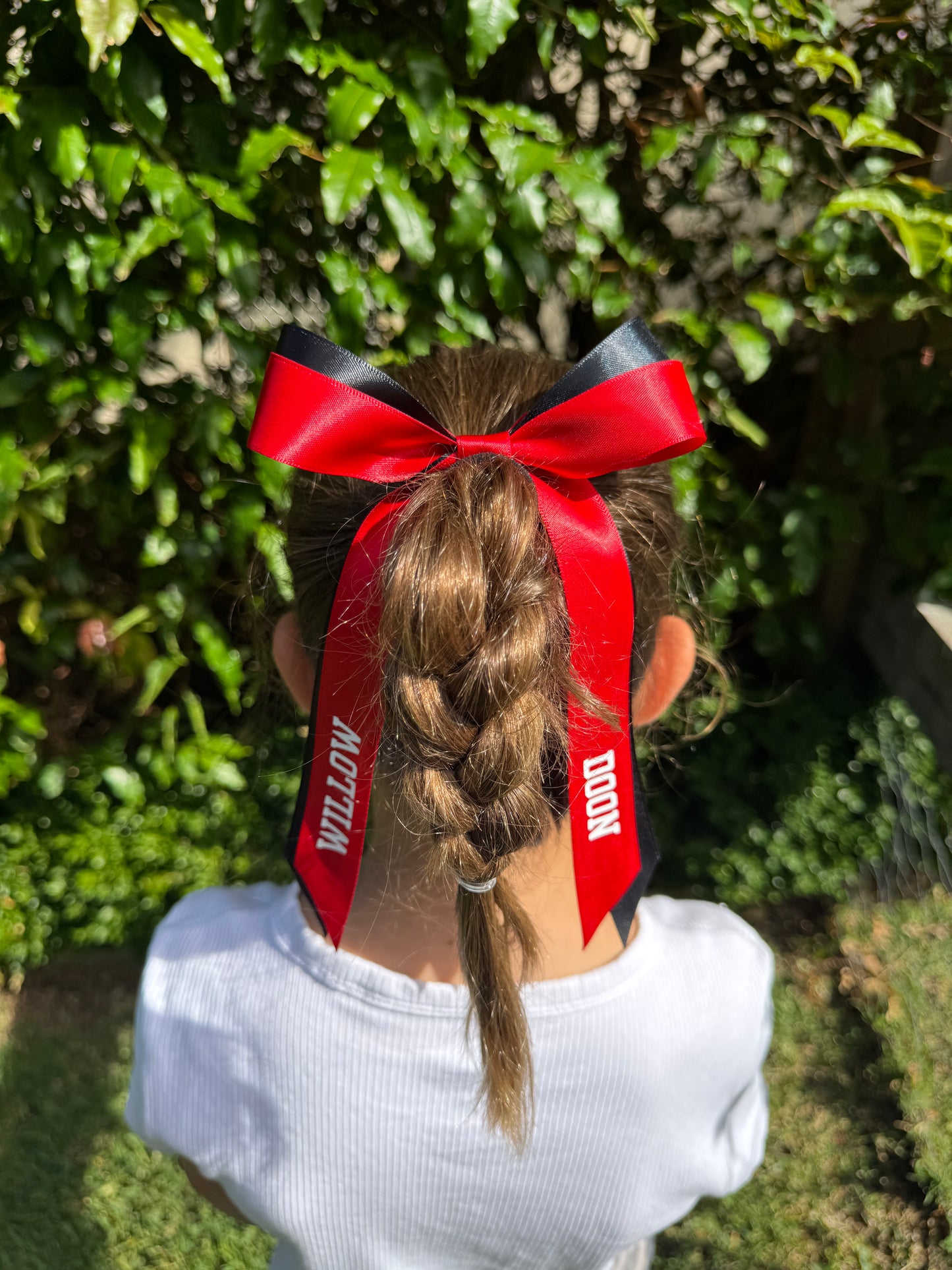 Personalised Bow Ribbon - Red and Black