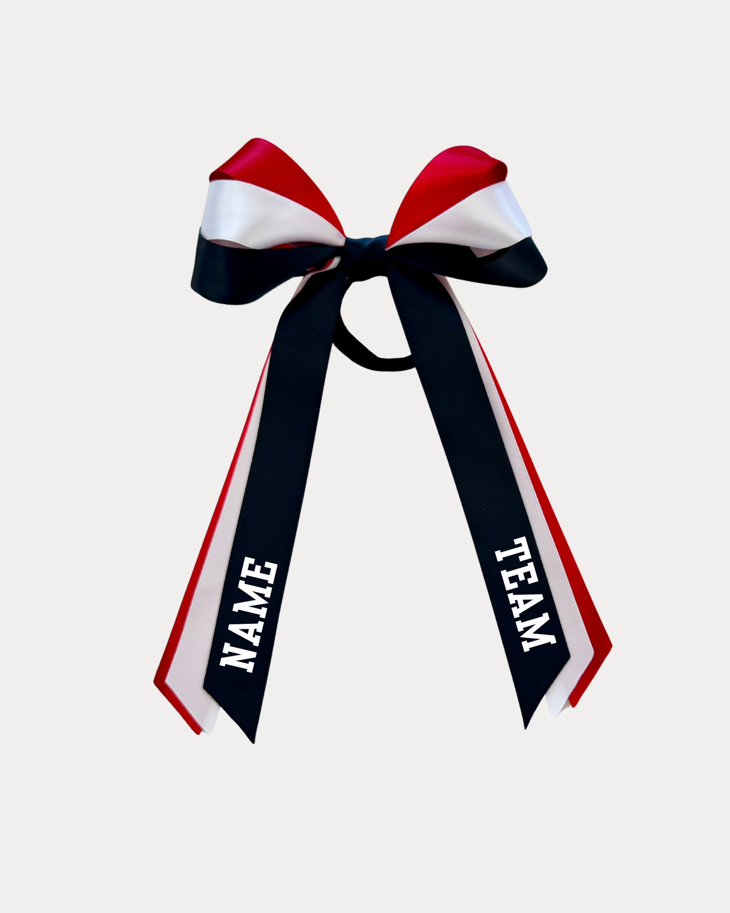 Personalised Bow Ribbon - Black, White and Red