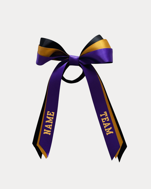 Personalised Bow Ribbon  - Purple, Gold and Black