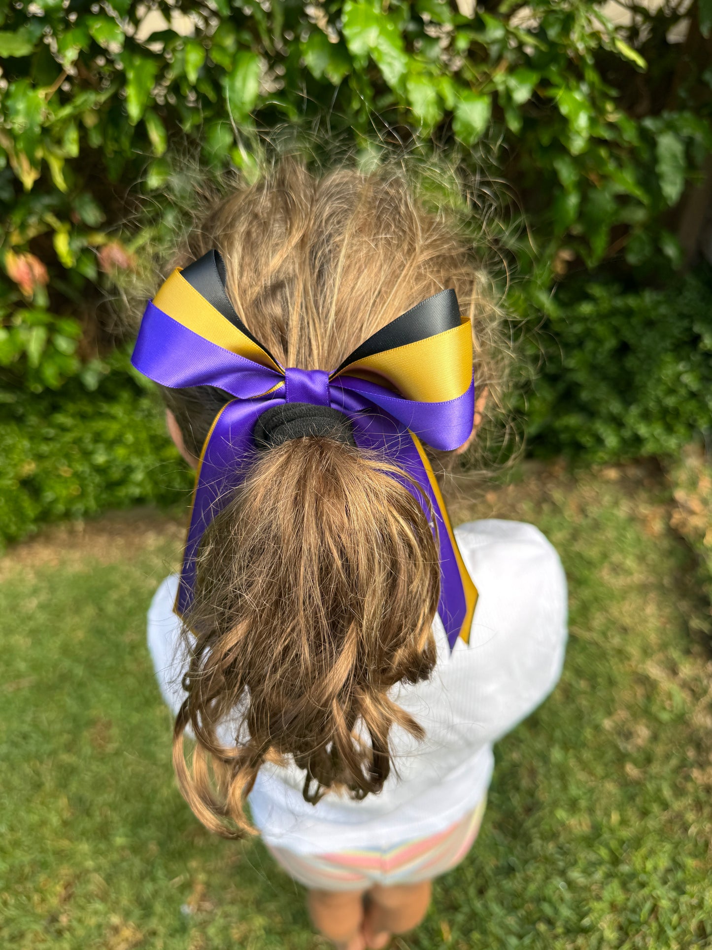Personalised Bow Ribbon  - Purple, Gold and Black