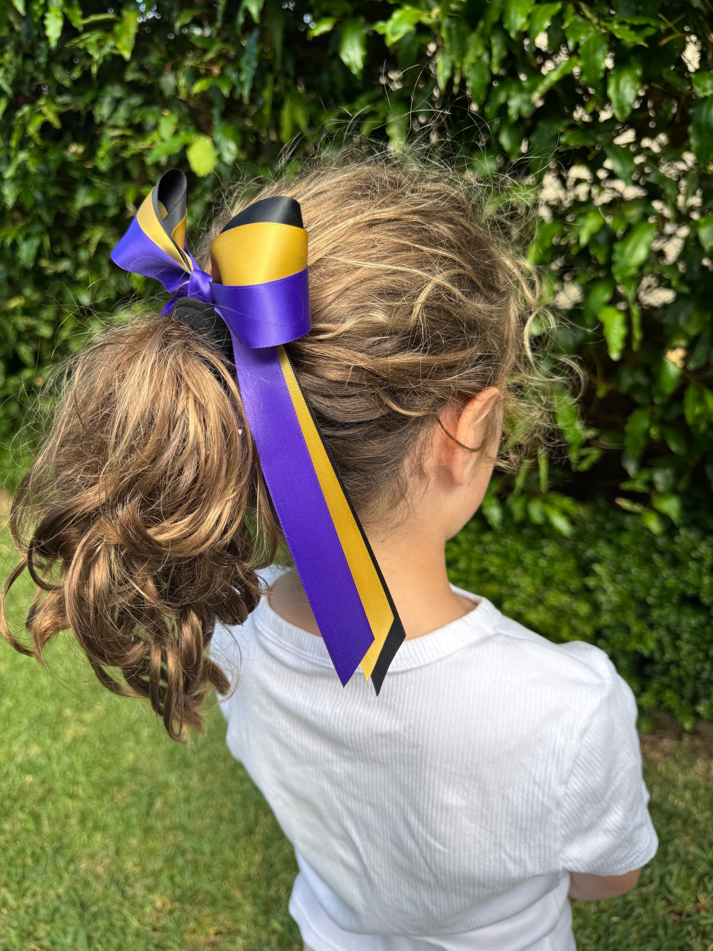 Personalised Bow Ribbon  - Purple, Gold and Black