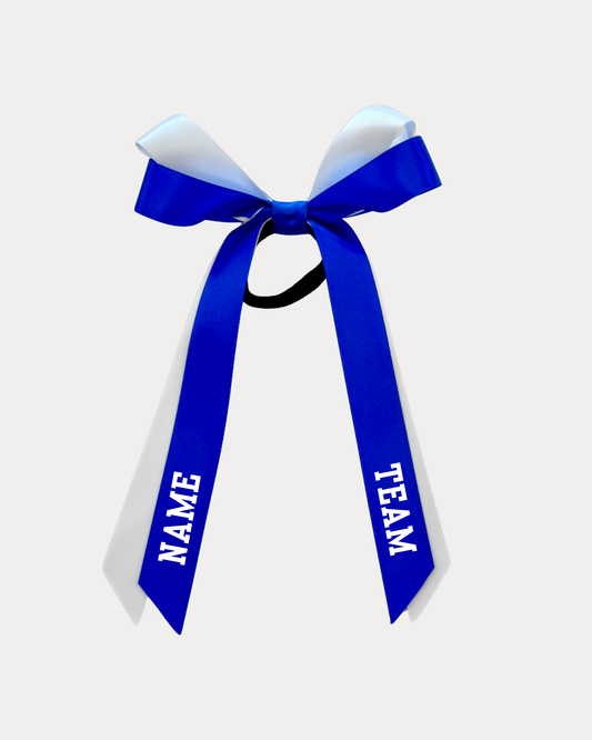 Personalised Bow Ribbon  - Royal Blue and White