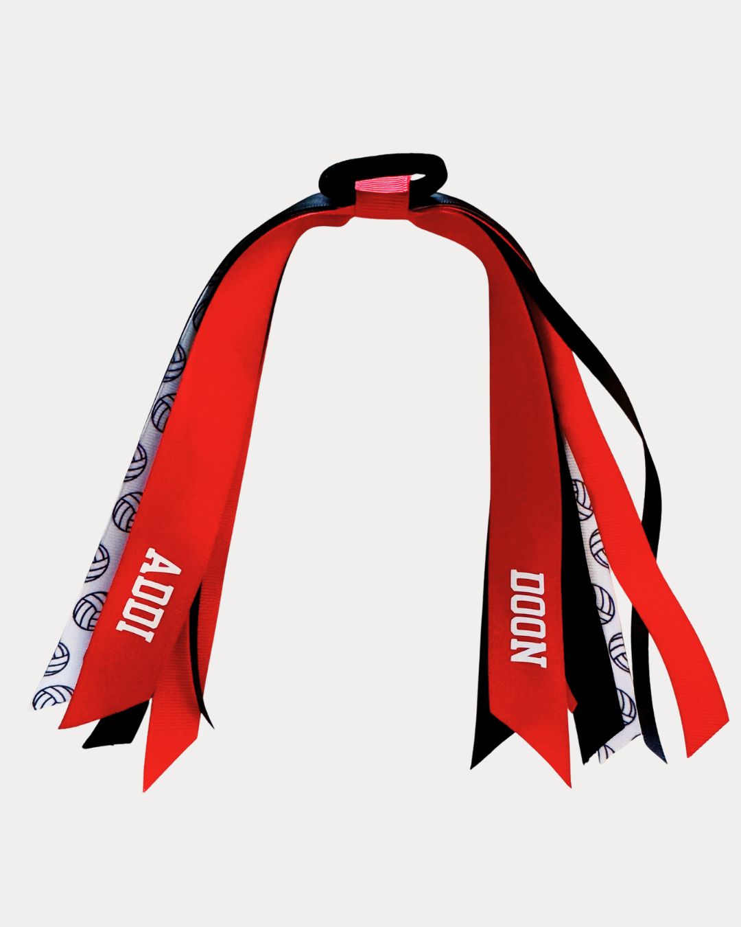 Personalised Waterfall Ribbon [Navy Blue / Red]