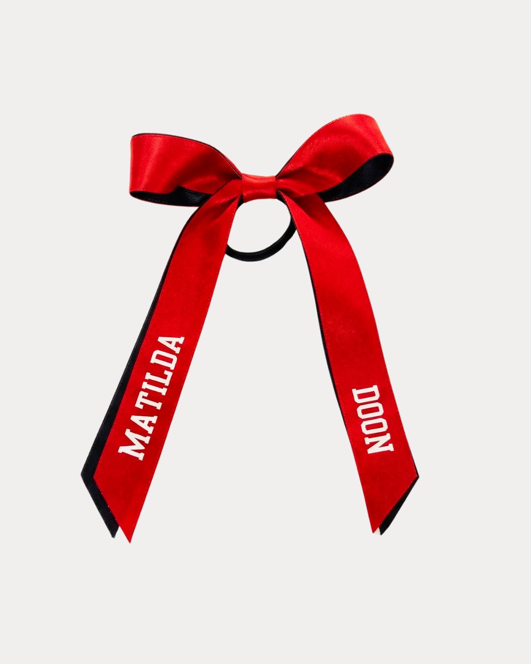 Personalised Bow Ribbon [Navy Blue / Red]