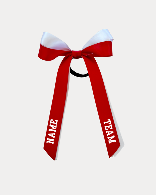 Personalised Bow Ribbon  - Red and White