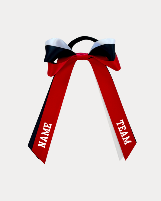 Personalised Bow Ribbon  - Red, Black and White
