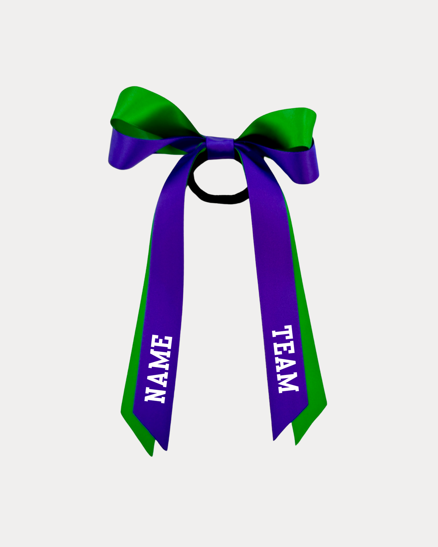Personalised Bow Ribbon  - Bright Green and Purple