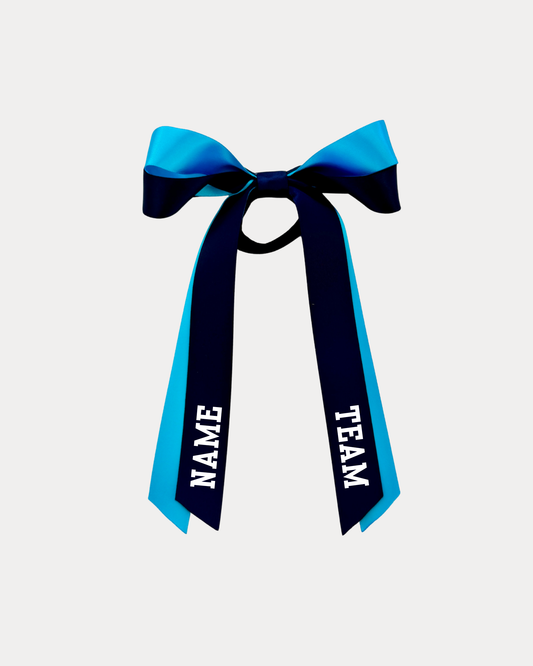 Personalised Bow Ribbon  - Black and Light Blue